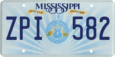 MS license plate ZPI582