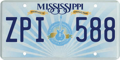 MS license plate ZPI588