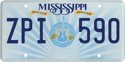 MS license plate ZPI590