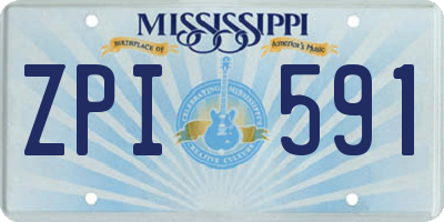 MS license plate ZPI591