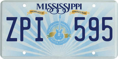 MS license plate ZPI595