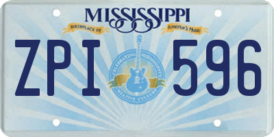 MS license plate ZPI596