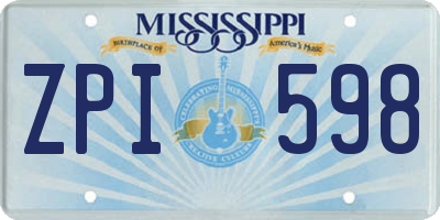 MS license plate ZPI598