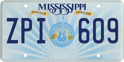 MS license plate ZPI609