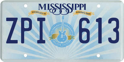 MS license plate ZPI613