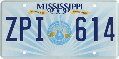 MS license plate ZPI614