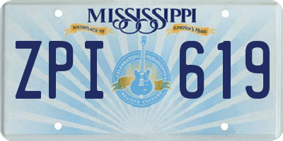 MS license plate ZPI619