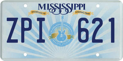 MS license plate ZPI621