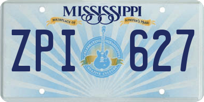 MS license plate ZPI627