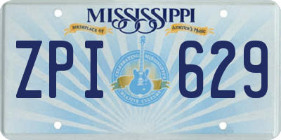 MS license plate ZPI629