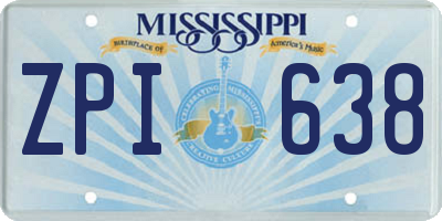 MS license plate ZPI638