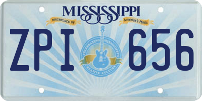 MS license plate ZPI656