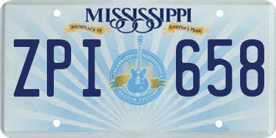 MS license plate ZPI658