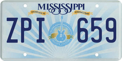 MS license plate ZPI659
