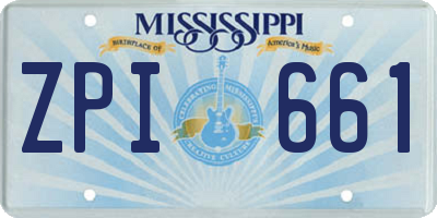 MS license plate ZPI661