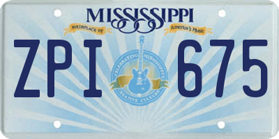 MS license plate ZPI675