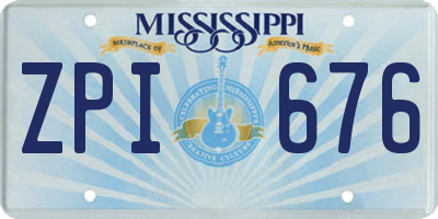 MS license plate ZPI676