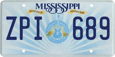MS license plate ZPI689