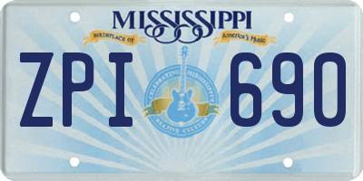 MS license plate ZPI690