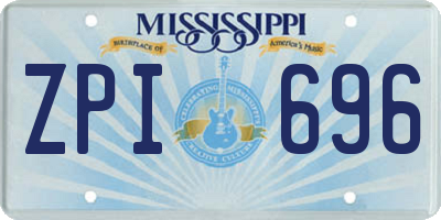 MS license plate ZPI696