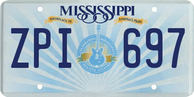 MS license plate ZPI697