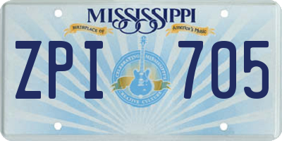 MS license plate ZPI705