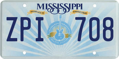 MS license plate ZPI708