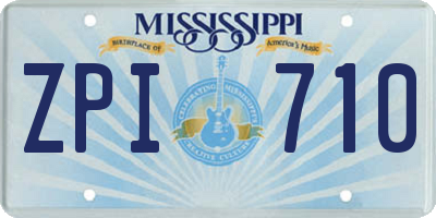 MS license plate ZPI710