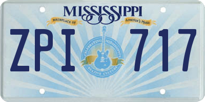 MS license plate ZPI717
