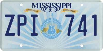 MS license plate ZPI741