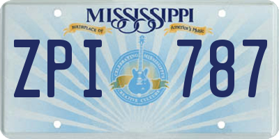 MS license plate ZPI787