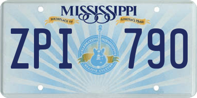 MS license plate ZPI790