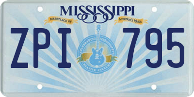 MS license plate ZPI795