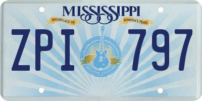 MS license plate ZPI797