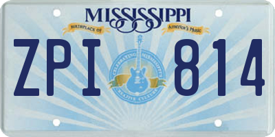 MS license plate ZPI814