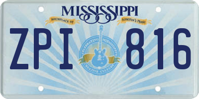 MS license plate ZPI816
