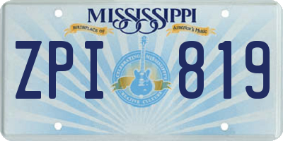 MS license plate ZPI819
