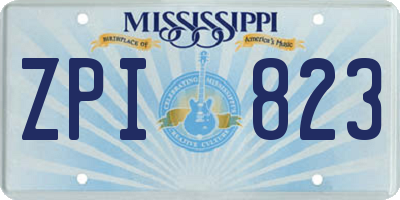 MS license plate ZPI823