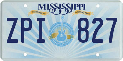 MS license plate ZPI827
