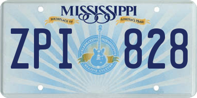 MS license plate ZPI828