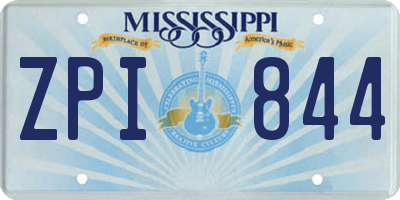 MS license plate ZPI844