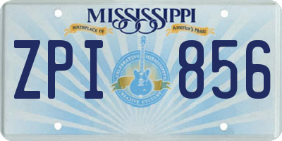 MS license plate ZPI856