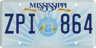MS license plate ZPI864