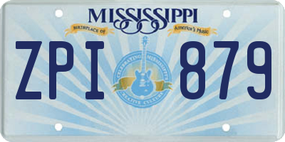 MS license plate ZPI879