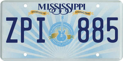 MS license plate ZPI885