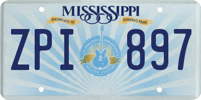 MS license plate ZPI897