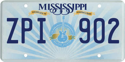 MS license plate ZPI902