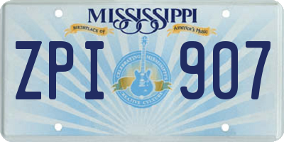 MS license plate ZPI907