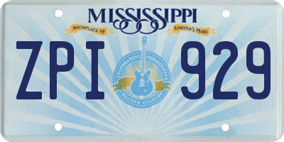 MS license plate ZPI929