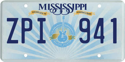MS license plate ZPI941